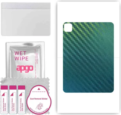 Produktbild von apgo Rückseite Schutzfolie, Skin, kompatibel mit Apple iPad Pro 11 2022, Hinten Displayschutzfolie aus Vinylfolie, kratzfest, einfache Montage - Kohlenstoff-Chamäleon CAKA1