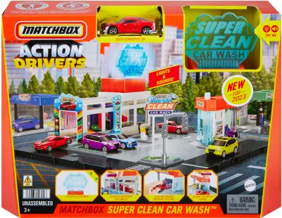 Produktbild von Mb Action Drivers Adventure Game Set - Autowaschanlage Mit Licht Und Sound