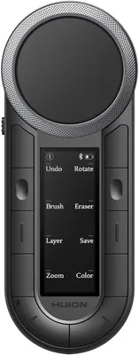 Produktbild von HUION Keydial Mini K40 Express Keys Remote Keyboard - Bluetooth 5.0, 10 anpassbare Tasten, Dual Dial Controller, OLED Display für Stift-Display, Zeich