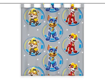 Produktbild von Gardine Vorhang Fertiggardine Paw Patrol Glow in the dark 140 x 160 cm