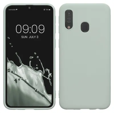 Produktbild von kwmobile Handyhülle für Samsung Galaxy A40 Hülle - TPU Case - Kabelloses Laden - Schutzhülle Cover in Cool Mint
