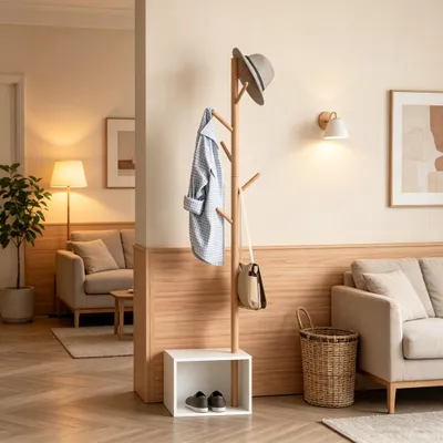 Immagine prodotto di Panca portaabiti, stile moderno, appendiabiti con panchina rettangolare, appendiabiti per camera da letto (solo con struttura portaabiti)