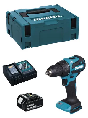 Produktbild von Bohrschrauber MAKITA DDF490RFJ1 (1 x 3,0 Ah + DC18RC + MAKPAC 2)