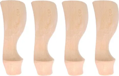 Produktbild von Holzbeine für Möbel, Louis-Bein für Sessel, 15 cm, unbehandelt