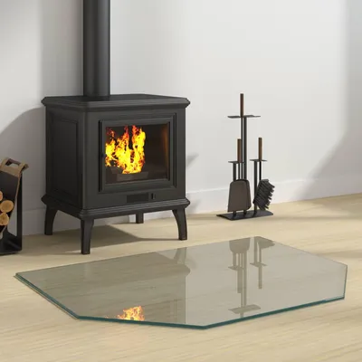 Produktbild von Möbel Feuerstelle Glasplatte Transparent 80 x 60 cm GlasFunkenschutzplatten - Funkenschutzplatten c6313