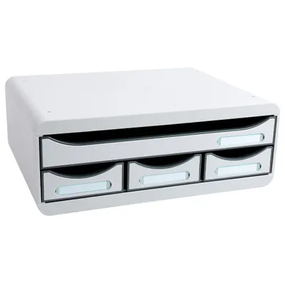 Immagine prodotto di EXACOMPTA 319740D EXACOMPTA TOOLBOX MINI Cassettiera, 4 cassetti, grigio chiaro