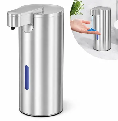 Produktbild von Berührungsloser Seifenspender automatisch, Sensor Seifenspender aus Edelstahl mit 3 Ausgabemengen, hygienischer Spender für Badezimmer, Küche und WC