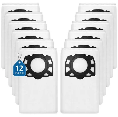 12 Staubsaugerbeutel für Kärcher WD3, KFI 357, weiß