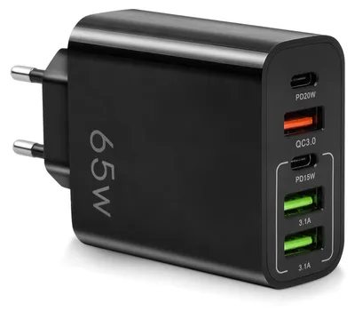 Zdjęcie produktu dla Ładowarka USB-C, 65 W, 5 portów, PD 3.0