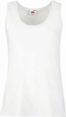 Image de Fruit Of The Loom Débardeur Femme Valueweight BC1355 (S) (Blanc)