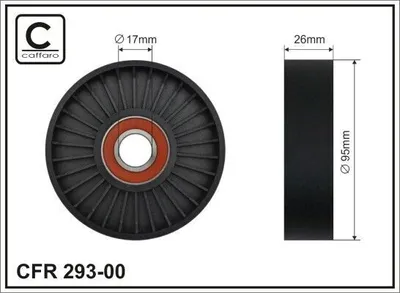 Produktbild von CAFFARO 293-00 Spannrolle Keilrippenriemen 95mm für KIA CARNIVAL II (GQ) CARNIVAL I (UP)