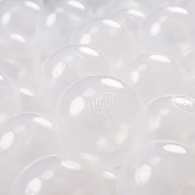 Obrázok produktu pre KiddyMoon Kids 700 ∅ 7 cm loptičiek na hranie loptičiek pre detské plastové loptičky do kúpeľa vyrobené v EÚ, Priehľadné