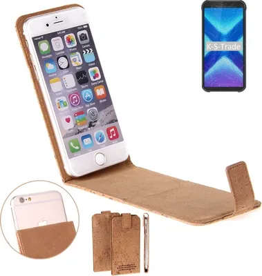 Produktbild von K-S-Trade Handyhülle kompatibel mit Blackview BV5500 Plus Kork Hülle Flipstyle Case Schutzhülle Kork Case Hülle Flip cover Klapphülle Klapp,
