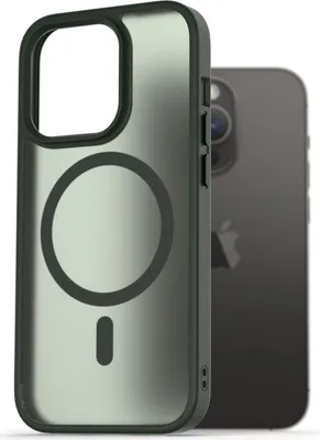 Productafbeelding van AlzaGuard matte hoesje, compatibel met MagSafe, voor iPhone 14 Pro, donkergroen