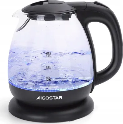 Immagine prodotto di Bollitore in vetro senza fili Aigostar 1L, 1850-2200W, senza BPA