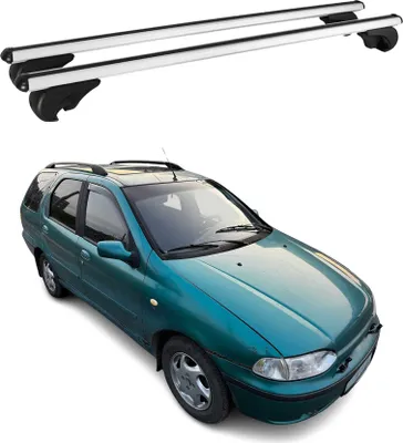 Produktbild von Dachträger Grundtäger für Fiat Palio 1996-2007 75kg Aluminium Silber 2 tlg