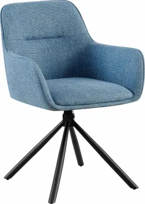 Produktbild von CLP Stuhl Tipton Stoffbezug schwenkbar und mit Rückenlehne blau