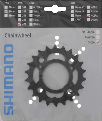 Produktbild von Shimano 28T FC-M361 schwarze Scheibe