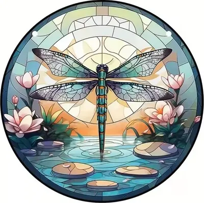 Produktbild von Sonnenfänger Dragonfly/Typ3 aus Buntglas KP31449