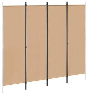 Image de Paravent 4 panneaux Beige 200 x 180 cm Tissu