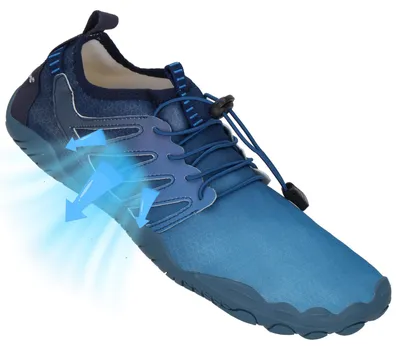 Productafbeelding van Waterschoenen - AQUA Shoes - Sneldrogend - Rubber - Unisex - Blauw/Zwart - Maat 46