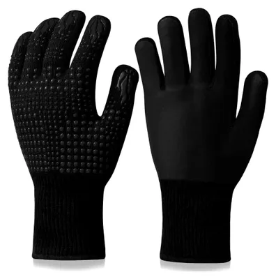 Produktbild von Hitzebeständige Grillhandschuhe, Ofenhandschuhe, rutschfeste Silikonhandschuhe