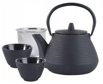 Produktbild von Gusseisen-Kanne zum Schweißen von 1 L mit Filter und Tassen KINGHOFF KH-1846
