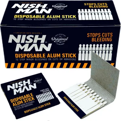 Zdjęcie produktu dla Nishman - Alum Sticks - Ałun w zapałkach, patyczkach do skaleczeń podczas golenia - Zestaw 480szt.