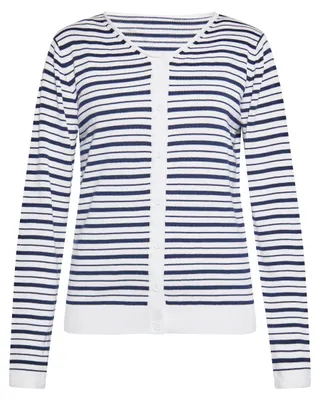 Produktbild von Mutha Damen Cardigan - weiß-marineblau Mutha Damen Cardigan - weiß-marineblau, S