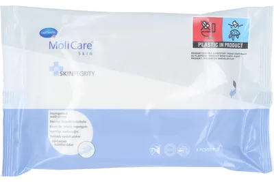 Produktbild von MoliCare Skin feuchte Waschhandschuhe, 8 St. Handschuhe