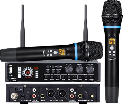 Produktbild von INF All-in-One-Funkmikrofonsystem mit Bluetooth – Für Hochzeiten, Karaoke Schwarz