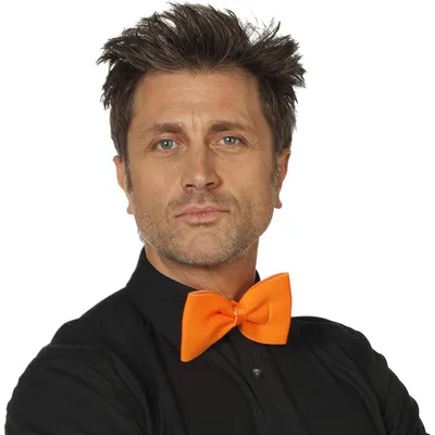 Produktbild von Orange Fliege mit Gummiband