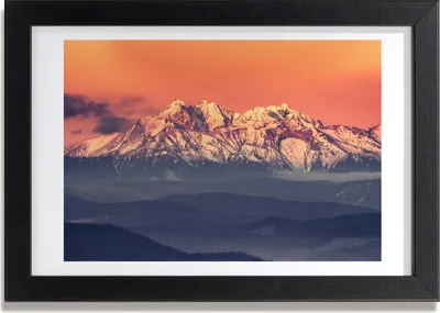 Produktbild von Bild 30x20 MDF-Rahmen, Wandkunst Sonnenaufgang Tatry