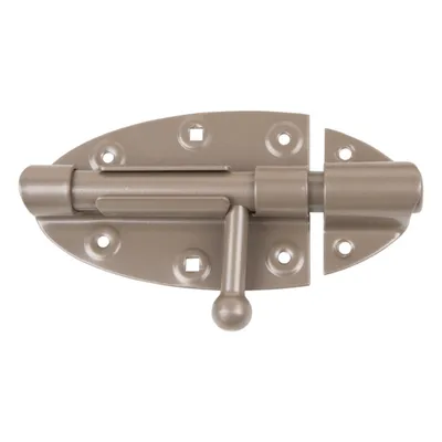 Zdjęcie produktu dla Alberts 300012 Zasuwa DURAVIS® Bolt, z okrągłą klamką, powłoka perłowo-beżowa duplex RAL 1035, płyta 112 x 72, śruba Ø 16 mm