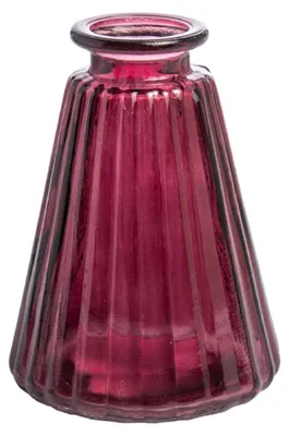 Produktbild von Glasvase "RIM" Ø 7,5 x 10cm | Vase aus Glas Blumenvase FUCHSIA