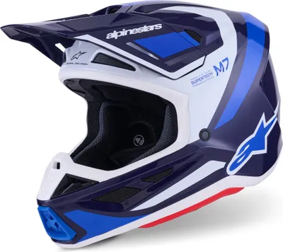 Image de Casque Alpinestars SM7 Rise, bleu/blanc, taille XL