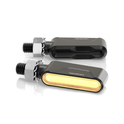 Zdjęcie produktu dla HIGHSIDER pro Esagano-RS Obudowa kierunkowskazu LED czarna / soczewka w kolorze dymnej szarości (para), przód i tył
