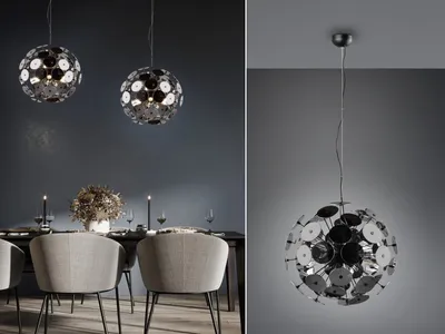 Produktbild von LED Pendelleuchte Kugel Chrom bedampft Ø 54cm