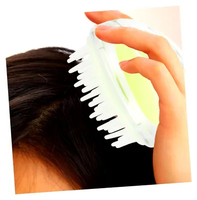 Produktbild von 5 Stück Silikon-Kopfhautmassagekämme zur Haarreinigung und Kopfhautmassage mit Luftpolsterung für verbesserte Durchblutung und Haarwachstum