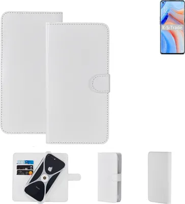Produktbild von K-S-Trade Handy Hülle Schutz Hülle kompatibel mit Oppo K7x Cover Case Bookstyle Bumper weiß 1x
