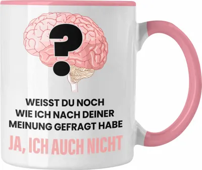 Produktbild von Trendation - Deine Meinung Interessiert Mich Nicht Tasse Geschenk Lustiger Spruch Kollegin Kollege (Rosa)