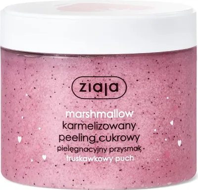 Obrázok produktu pre Ziaja Marshmallow Cukrový Peeling s Ľubovníkom, Jemný Peeling na Telo, 300 ml