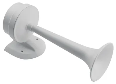 Image de Klaxon électrique en forme de trompette, blanc