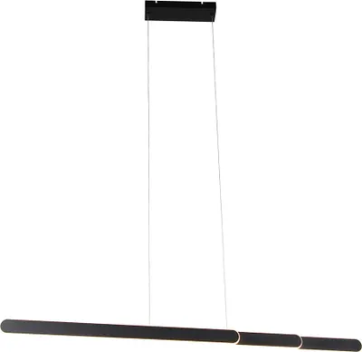 Produktbild von Trio Leuchten - Design Hängelampe I Pendellampe I Pendelleuchte schwarz inkl. LED dimmbar in Kelvin einstellbar - YipkeI 3-flammig Touch-funktion Dimmer I Dimmbar I Wohnzimmer I Schlafzimmer - Stahl L