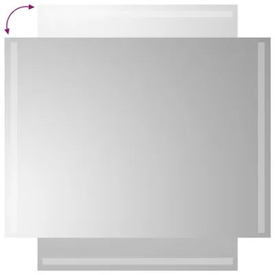 Image de The Living Store Miroir de salle de bain LED 60x80 cm
