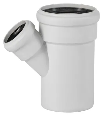 Obrázek produktu pro Odbočka odpadní odhlučněná Osma Skolan Safe SKEA 45°, DN 110 x 58, světle šedá