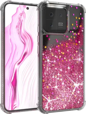 Produktbild von EAZY CASE - Glitzer Hülle kompatibel mit  Xiaomi 13 Glitzer Schutzhülle, Soft Case, Backcover Transparent mit Motiv