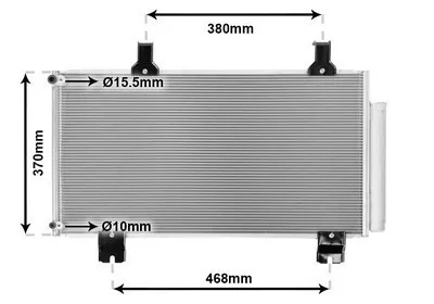 Produktbild von VAN WEZEL 25005247 Kondensator Klimaanlage Klimakondensator für HONDA ACCORD VIII (CU) +Trockner