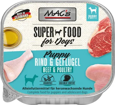 Immagine prodotto di MACs Dog Puppy Pollame, Cuore e Fegato 150gx10