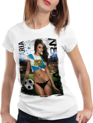 Produktbild von style3 Bayern Soccer Girl Damen T-Shirt Fußball Trikot München  Germany, Farbe:Weiß, Größe:XS